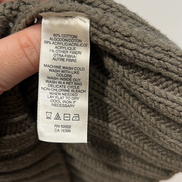 DKNY Jeans short sleeve midi cardigan knit sweater green medium button front - Picture 9 of 10